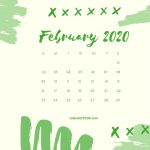 February 2020 Calendar Desktop Wallpaper