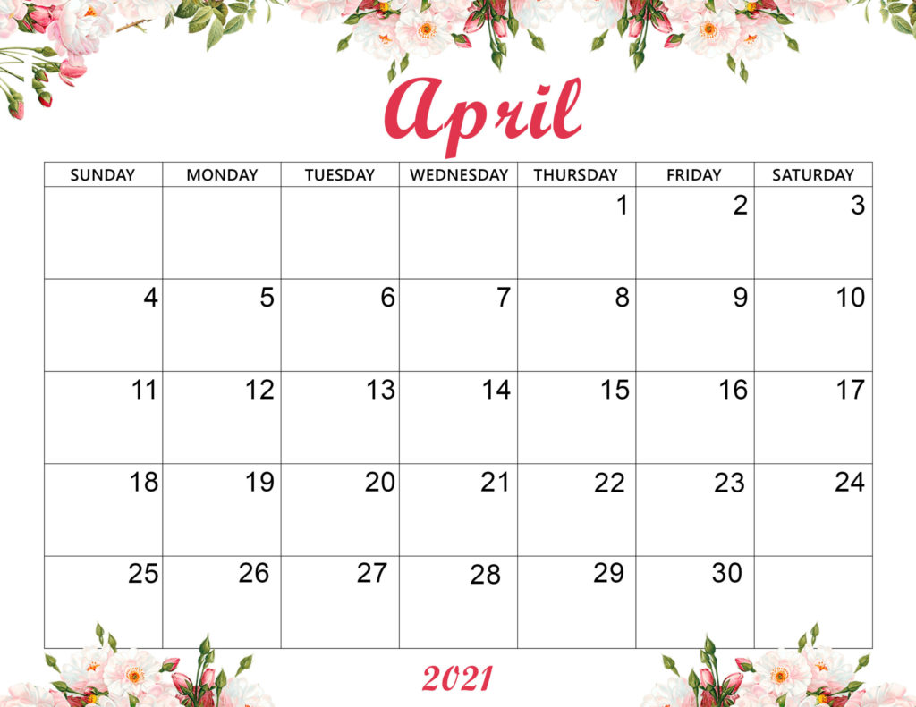 Unique 17+ Cute April Calendar 2021 Floral Wallpaper For Desktop iPhone