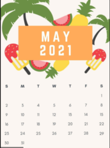 May 2021 Desktop Calendar Wallpaper Free Download