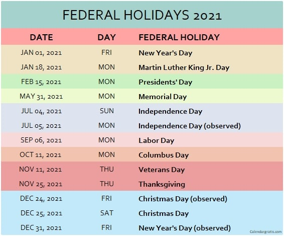 May 2021 Calendar with Holidays USA