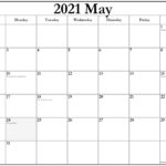 May 2021 Calendar with Holidays USA