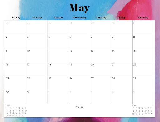 May 2021 calendar usa public holidays with flag
