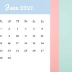 Cute Printable Calendar For June 2021