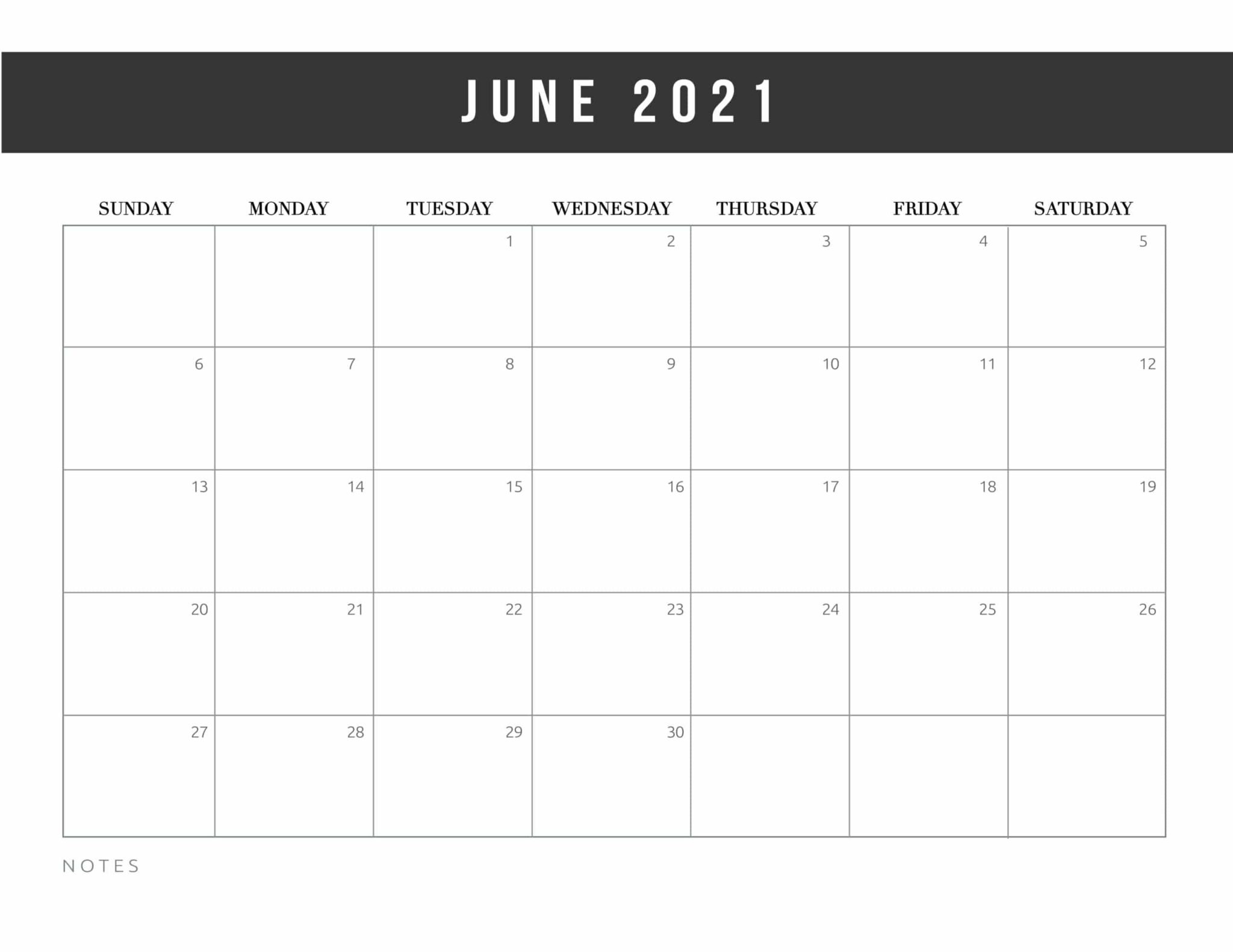 june month pdf calendar 2021