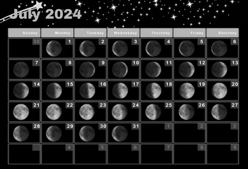 Lunar July 2024 Calendar