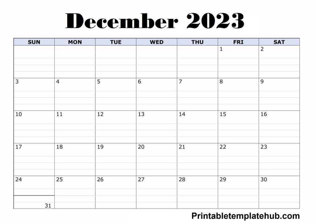 december 2023 editable calendar