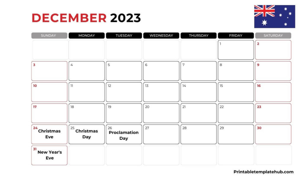 December 2023 Australia Calendar