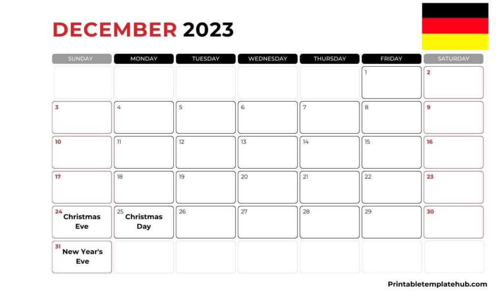December 2023 Germany Calendar