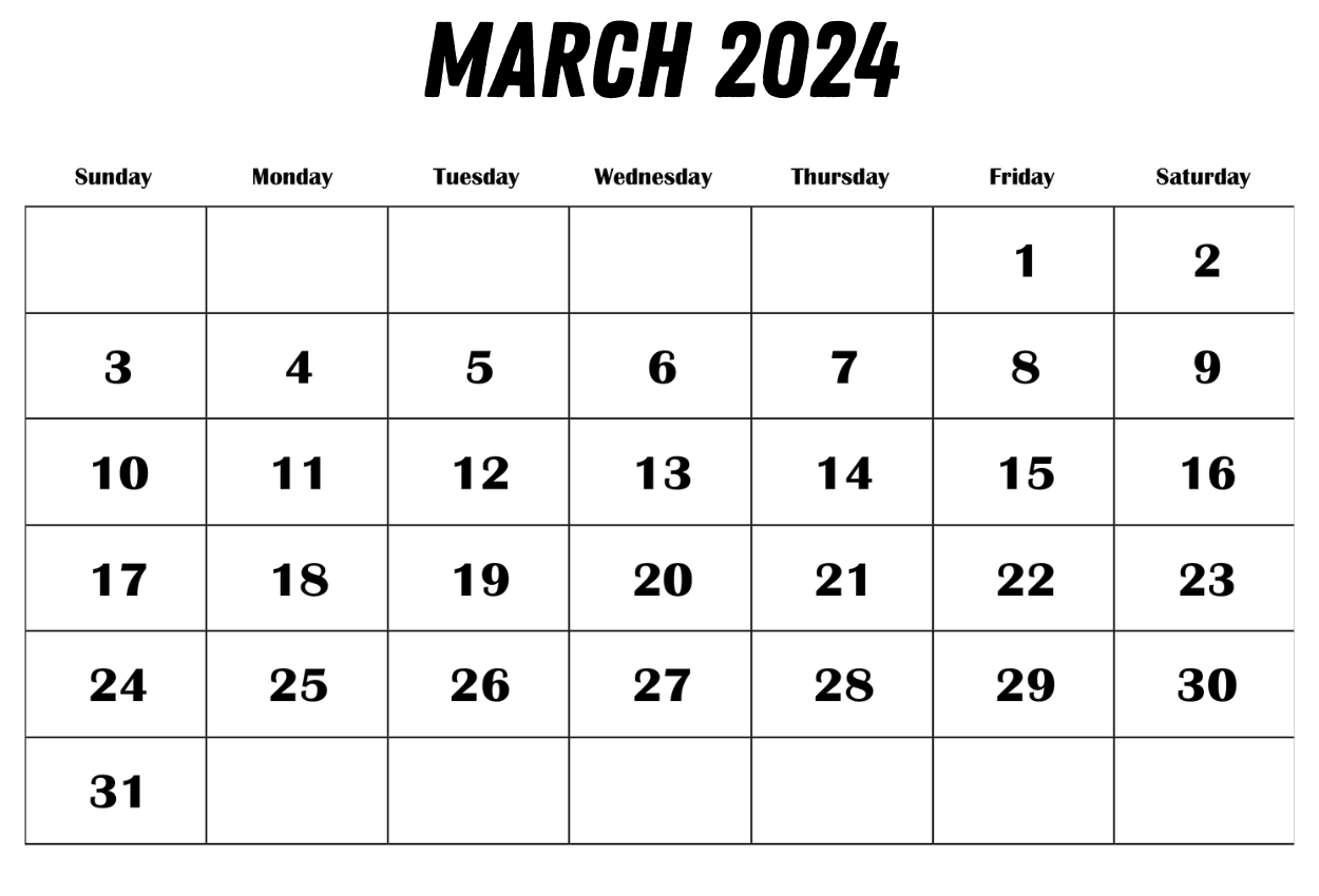 March 2024 Calendar vertex Download