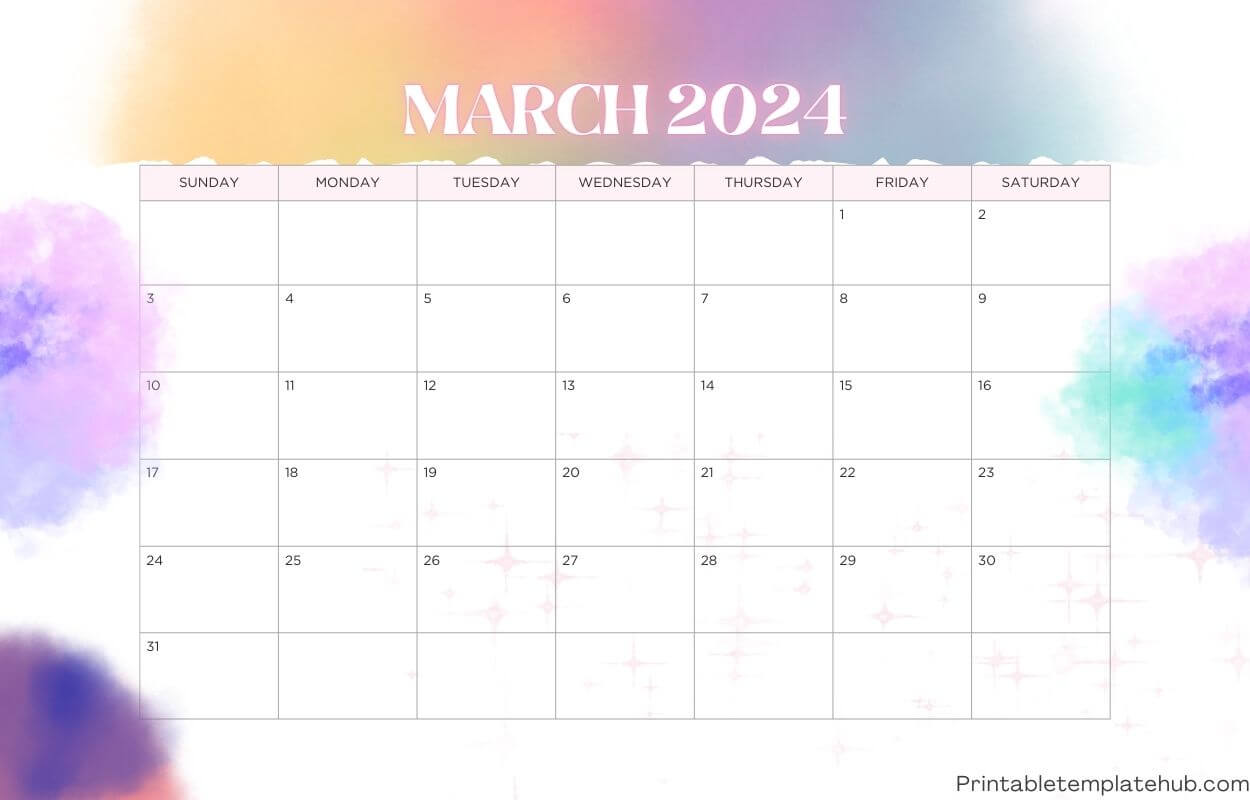 March 2024 Cute Calendar