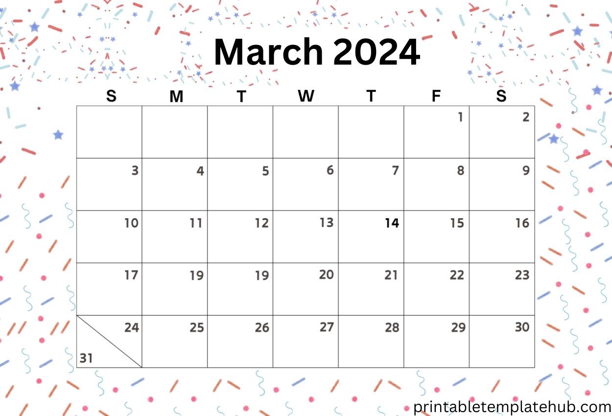 March 2024 Decorative Calendar