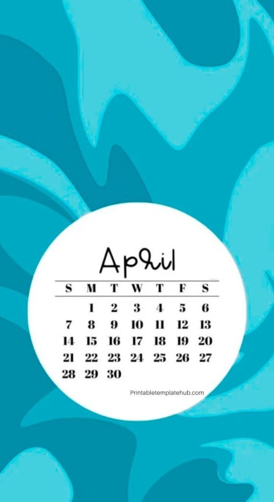 April 2024 Wallpaper Calendar For iPhone