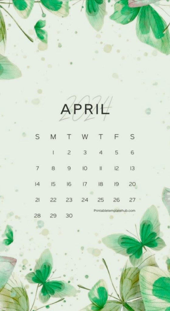 April 2024 iPhone Calendar
