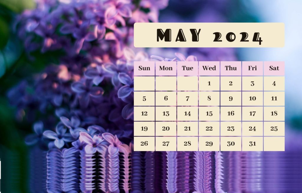 May 2024 Calendar For Desktop