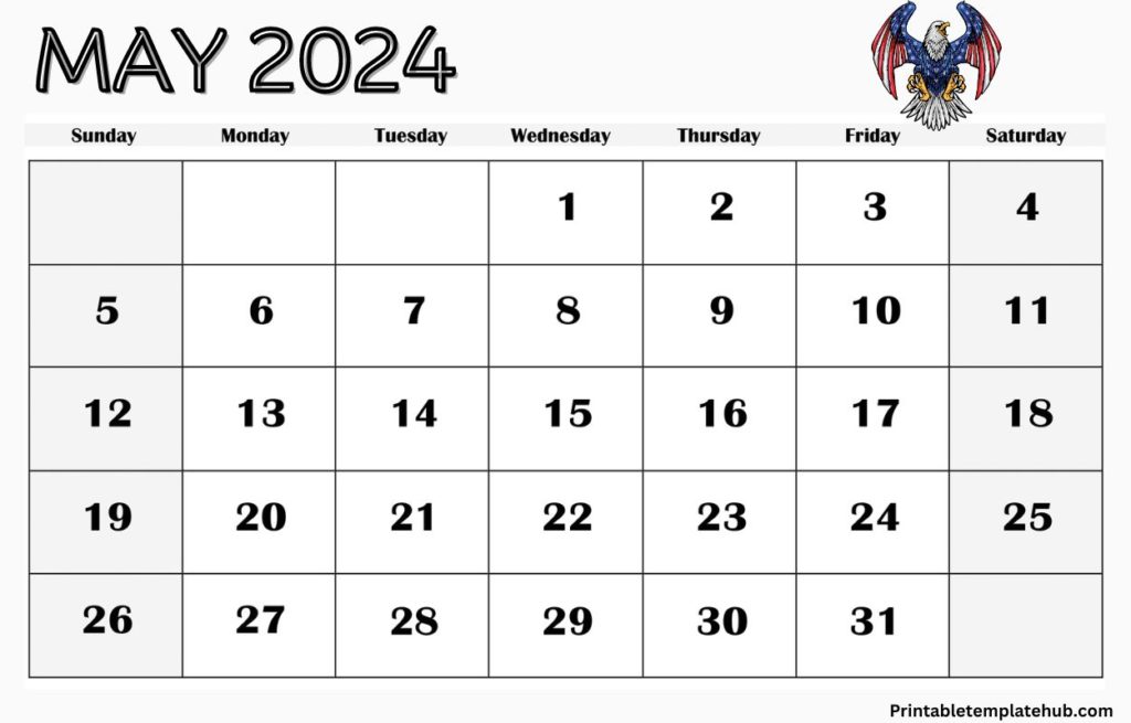 May 2024 Landscape USA Calendar