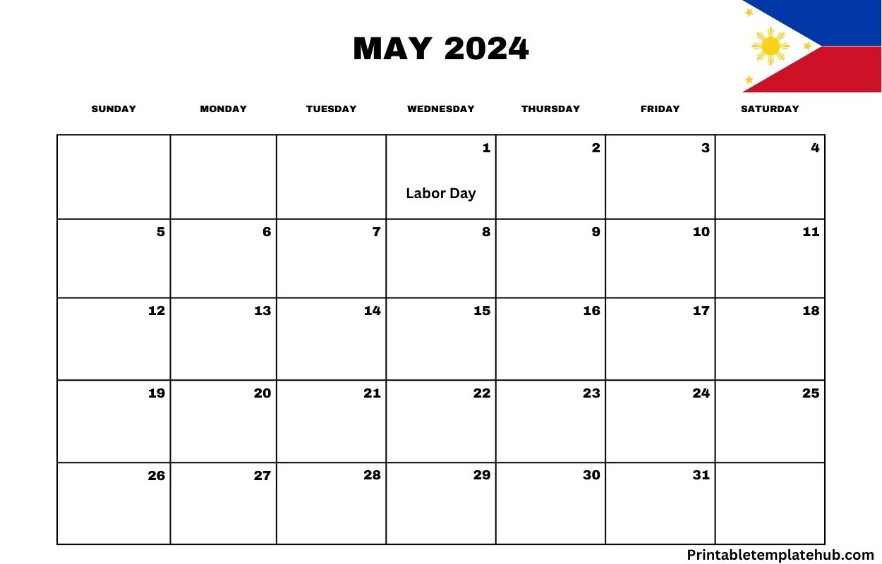 May 2024 Philippines Holiday Calendar