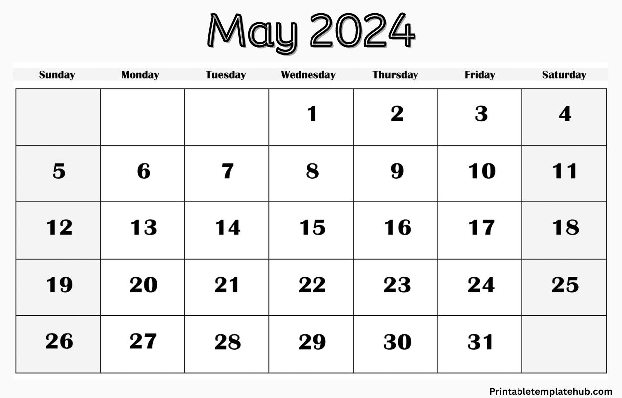 may 2024 calendar landscape