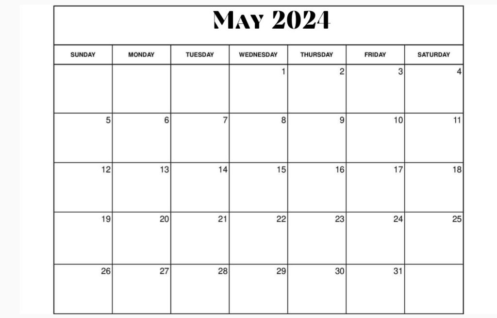may 2024 printable calendar