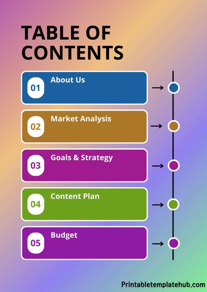 Free Table Of Contents Template 