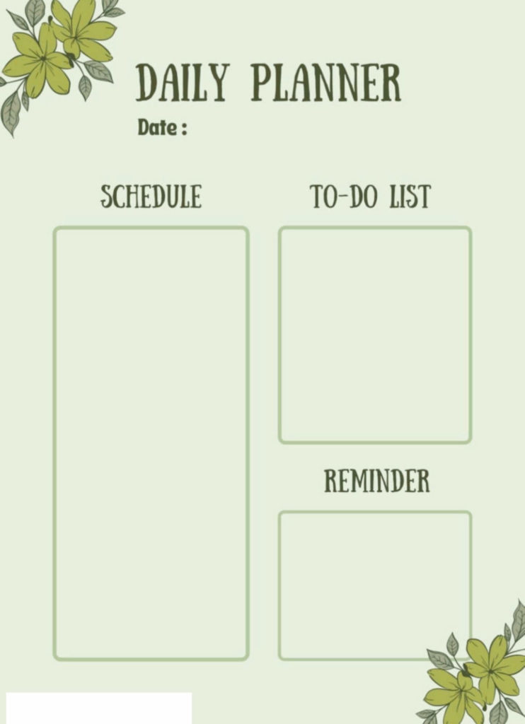 Daily Schedule Planner Free