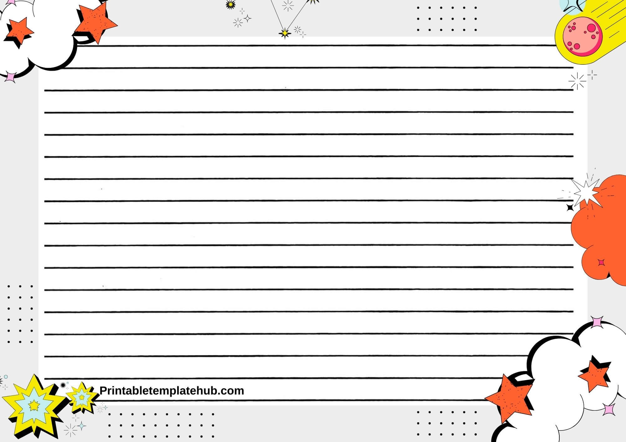 Elementary lined paper printable