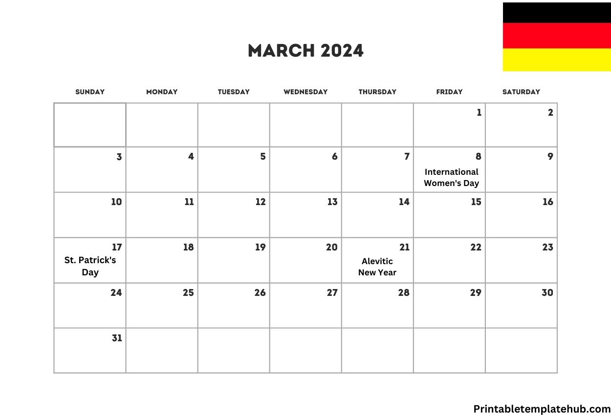 March 2024 Germany Calendar