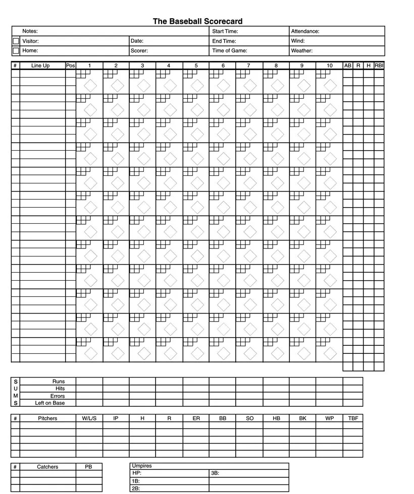 printable softball score sheet 15 players