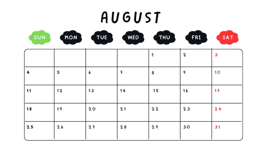 August 2024 Calendar To Print